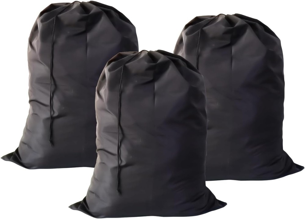 Extra Lar Laundry Bag, Bla, Travel Laundry Bags with Dstring