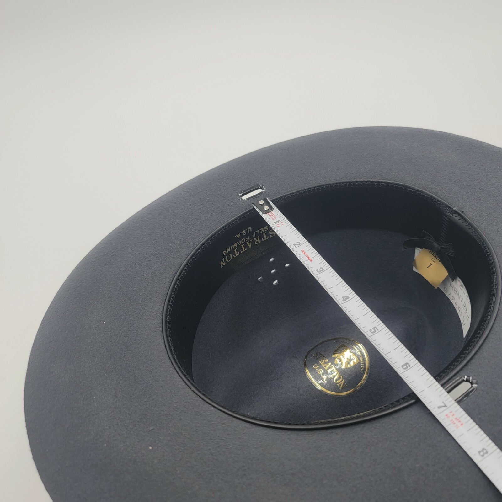 Stratton F42 Felt Self Forming Campaign Sheriff State Trooper Hat Sz 7-3/4 L.O.