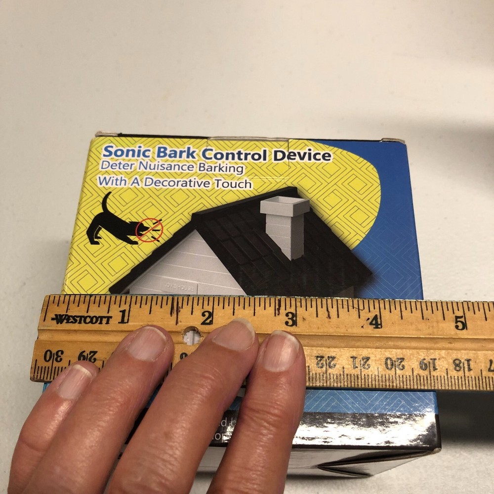 Sonic Bark Control Device with Decorative Touch! Small House Open Box