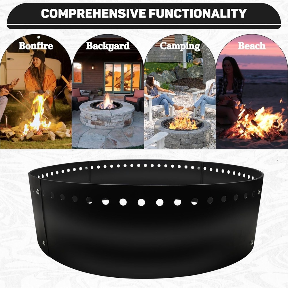 FEBTECH Smokeless Fire Ring Liner - 45" X 12" - Insert for in or Above-Ground