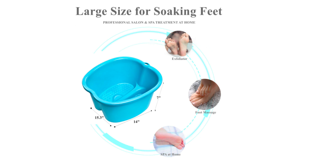 Foot Soaking Bath Home Feet Spa Tub Wash Basin Leg Bucket Pedicure Detox Massage