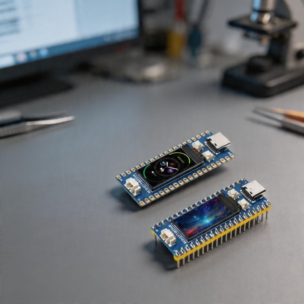 RP2350 Development Board with 0.96 inch IPS LCD and Dual Core Processing for Pi