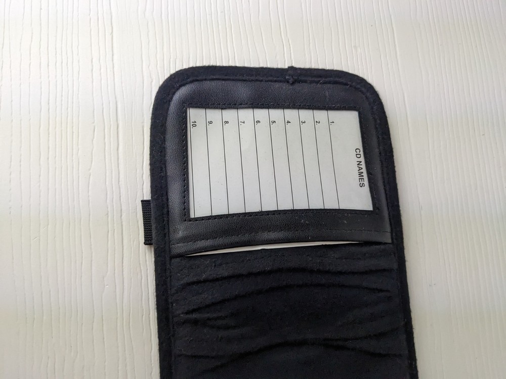 vintage cd visor holder holds 10 discs basic black