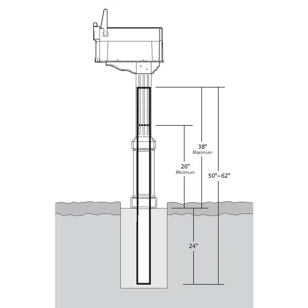 Craftsman Mailbox and Post Kit, Black