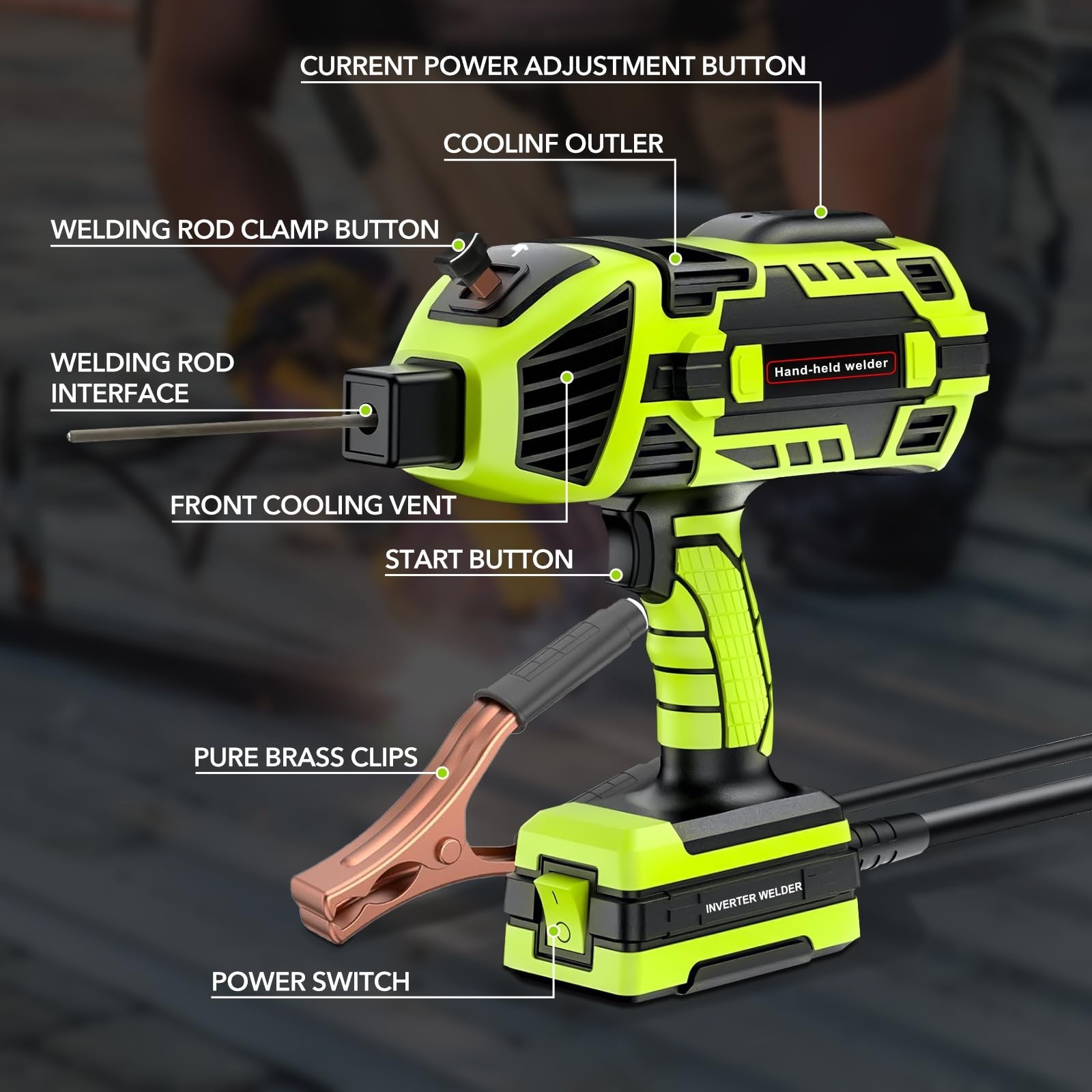 YesRight Electric ARC Welder Gun 110V, Stick Welding Kit with 30 Rods & Goggle