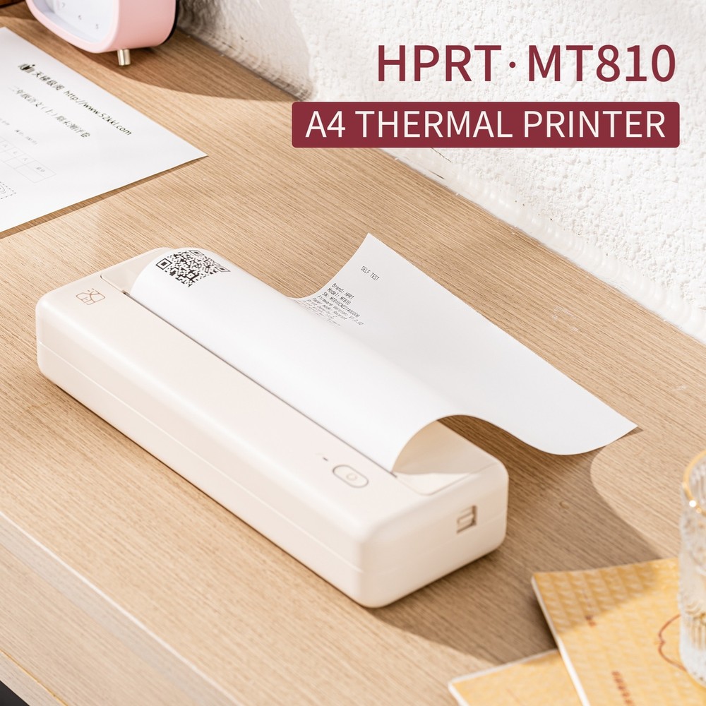 HPRT MT810 Wireless BT A4 Thermal Printer Portable Inkless Compact Printer JUWR