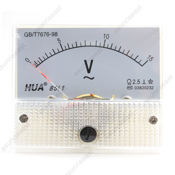 1 × AC15V Analog Panel Volt Voltage Meter Voltmeter Gauge 85L1 AC0-15V