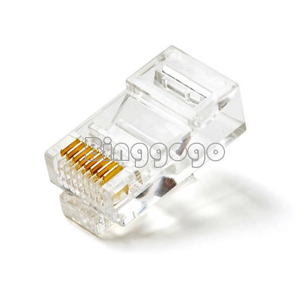 20PCS Practical Internet Gold Plated Cable Modular Plug Adapter RJ45 8P8C CAT5E