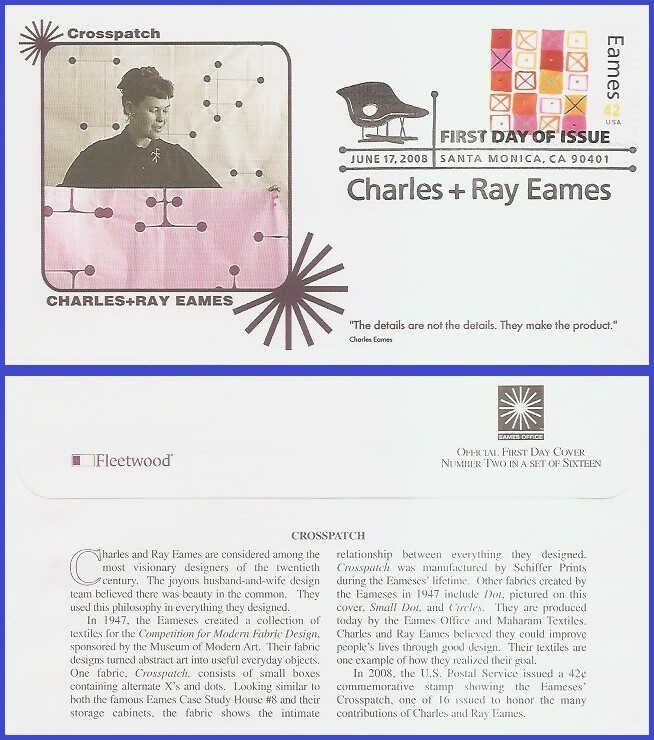 USA4 #4333b U/A FLEETWOOD FDC   Eames Checked Design