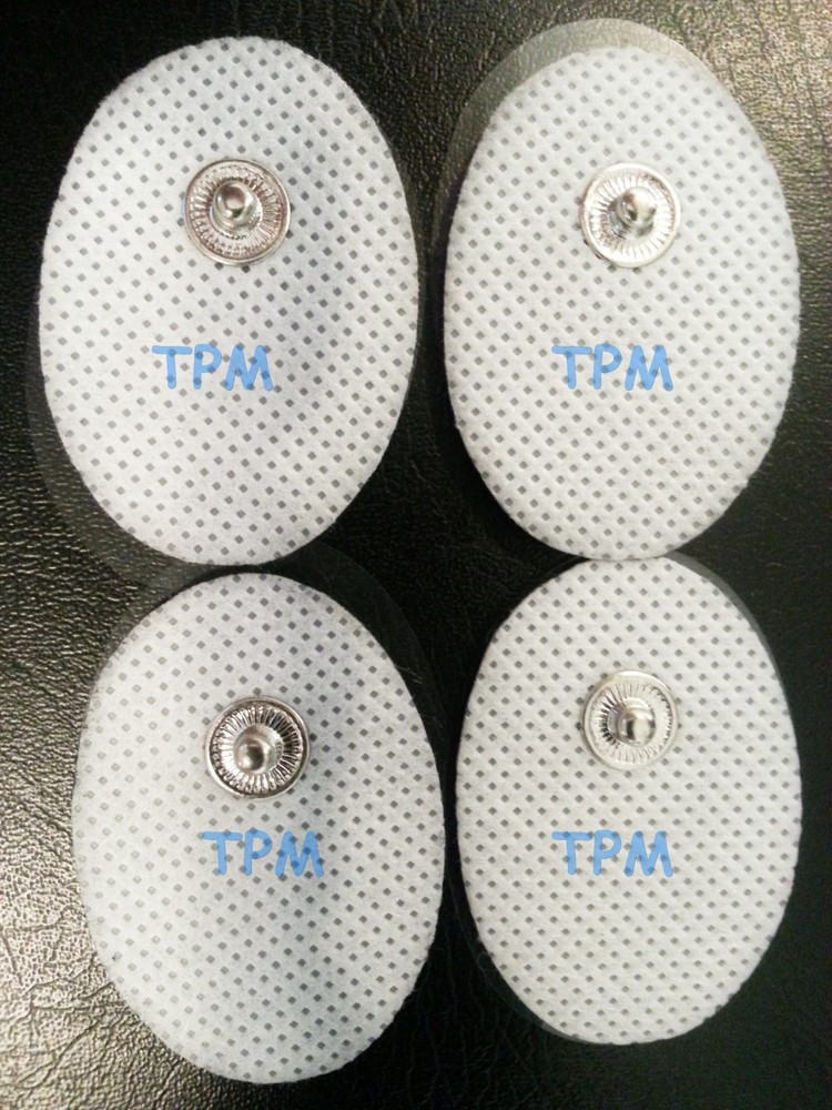 Small Massage Pads / Thick Electrodes Oval (4) for Palm, Echo Digital Massager
