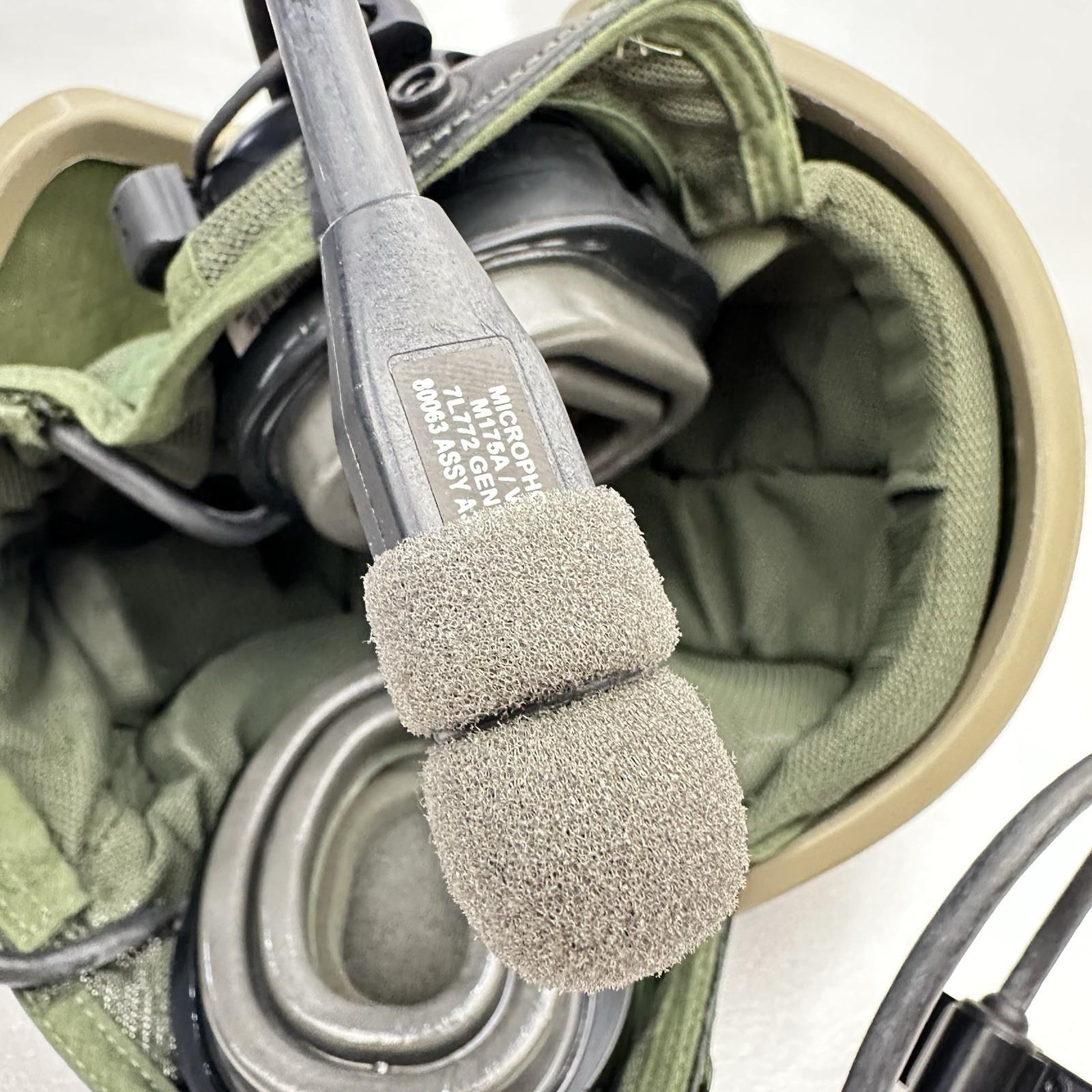 Large ArmorSource AS770 CVC Military Combat Vehicle Crewman Helmet W/ Comms Nice