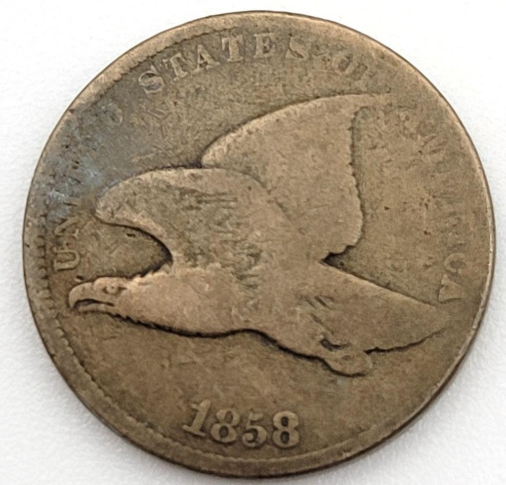 1858 US FLYING EAGLE PENNY G DETAILS