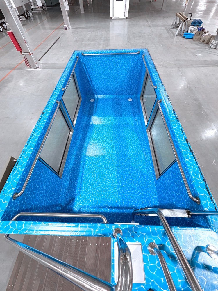 20FT Container Swimming Pool Sloped Bottom w Water Treatment System