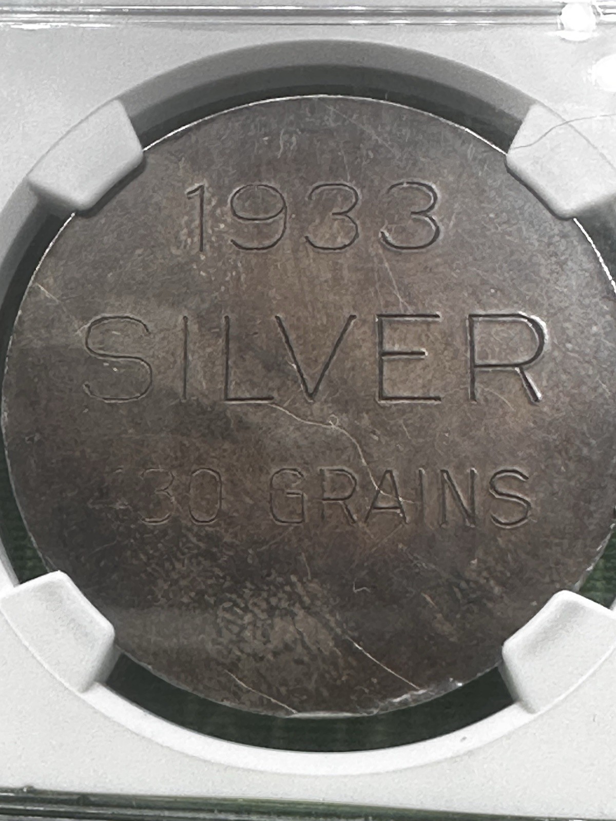 1933 NGC Unc Detail So Called Dollar__Pedley-Ryan__HK-825 NGC, Silver 430 grains