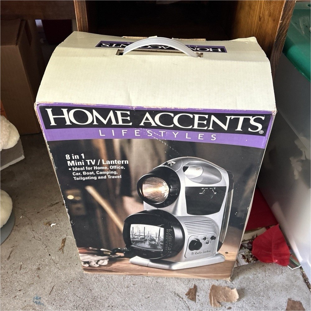 Home Accents 8 in 1 Mini TV Lantern Vintage Multi-Function Device