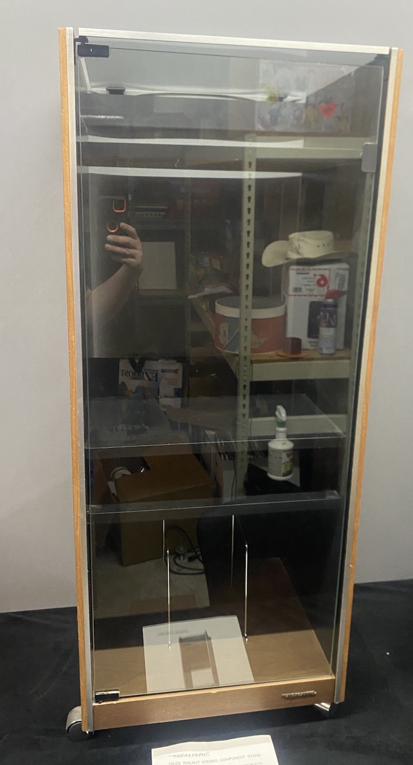 Realistic Component Stand Oiled Walnut  Good shape Vintage