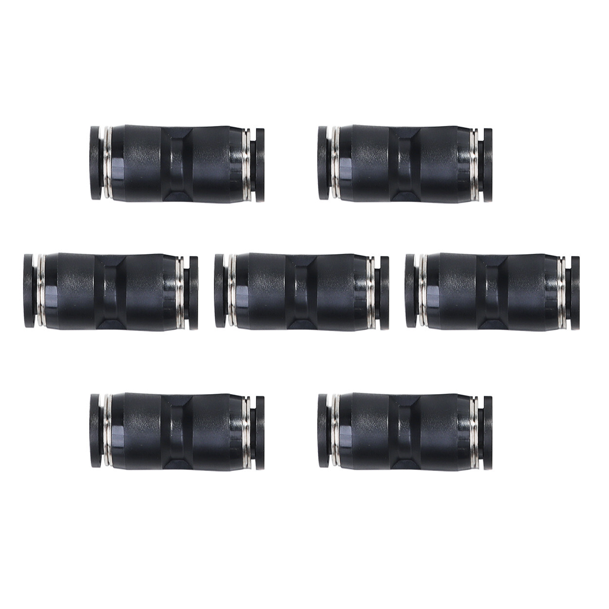 Straight Air Line Union Push To Connect Air Fittings Fits 1/4" Od Pneumatic 5Pcs