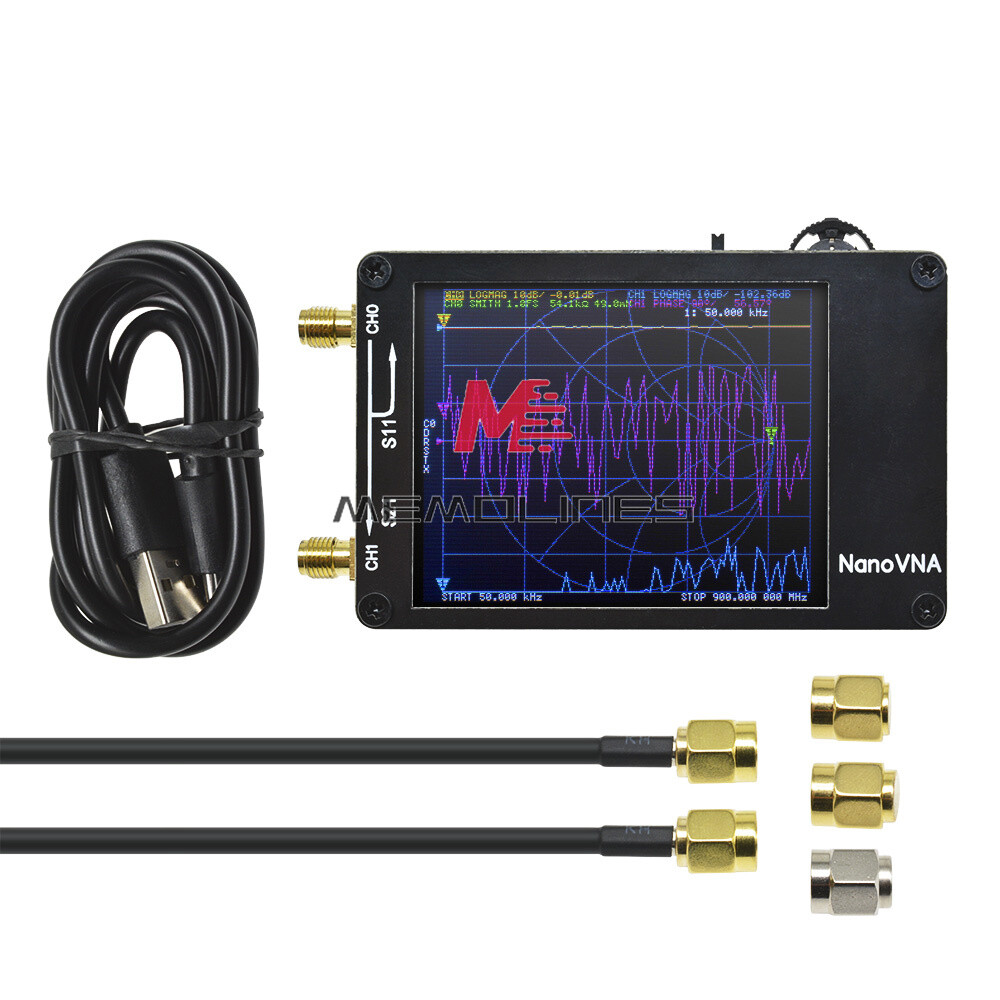 NanoVNA Vector Network Analyzer 2.8" HF VHF UHF Antenna Analyzer 50KHz-900MHz