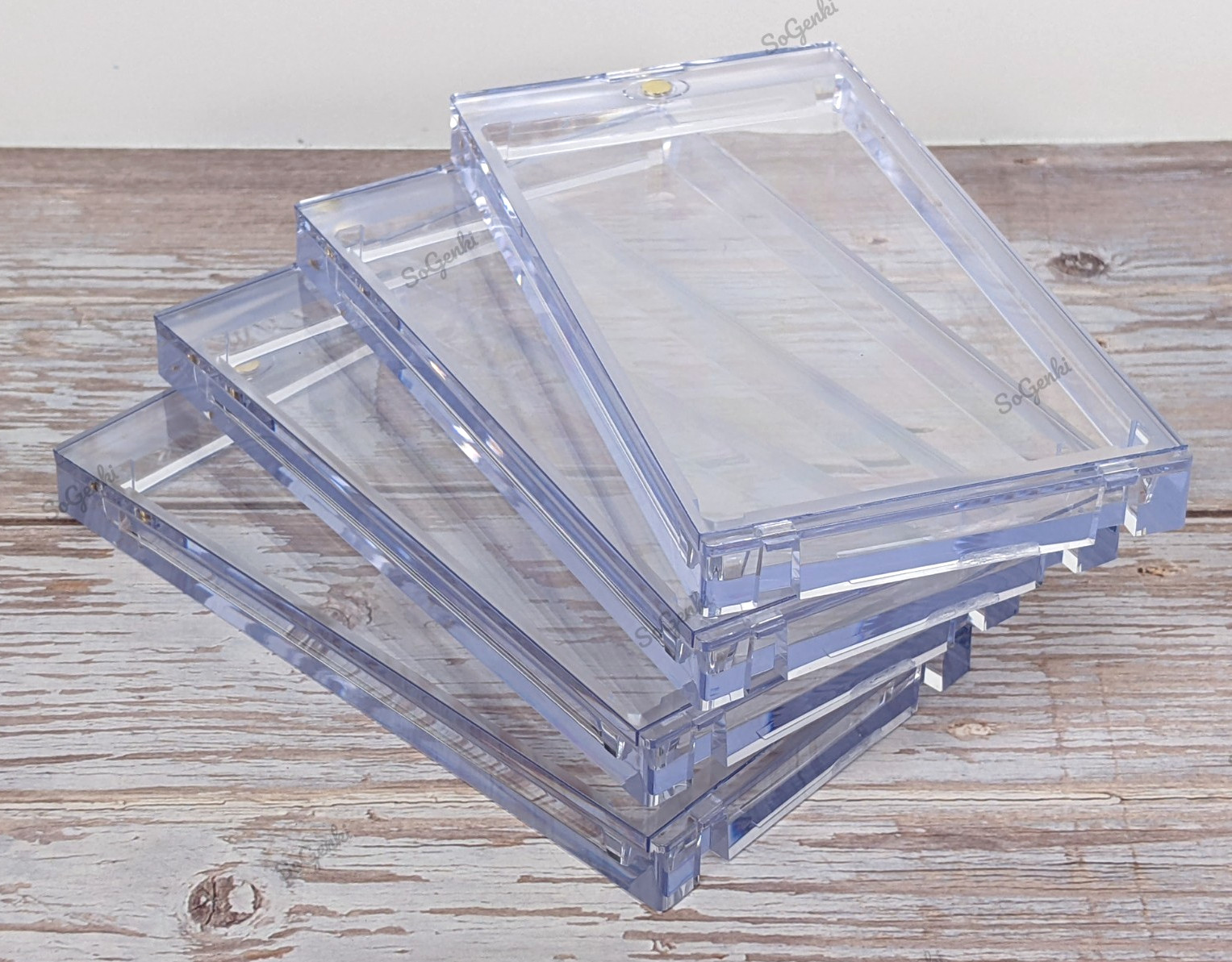 Pokemon MTG TCG Lot of 4 Booster Pack Magnetic Holder Protector Display Case