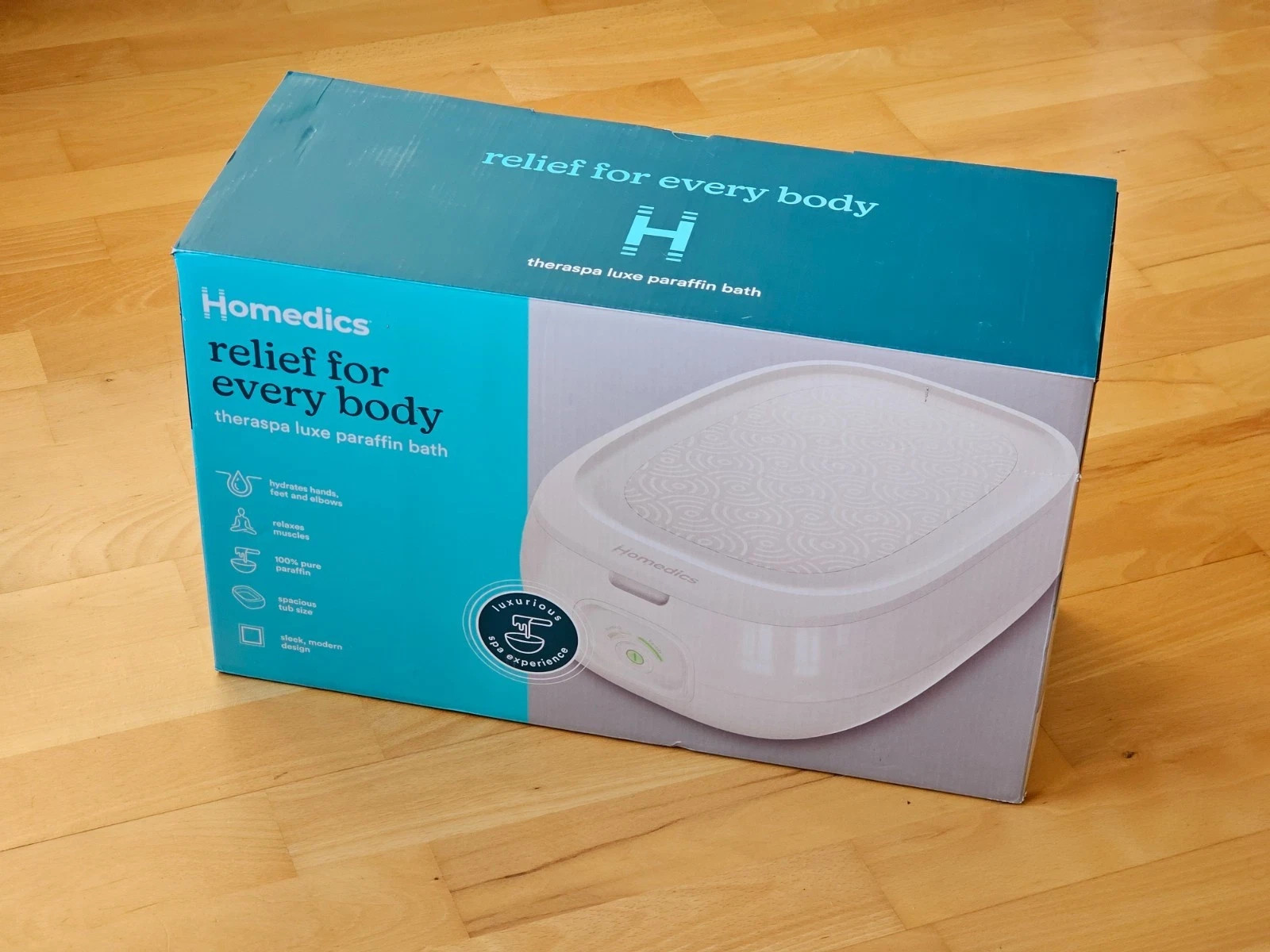 Homedics Theraspa Luxe Paraffin Bath Wax Spa Warmer with 3 lb Paraffin Hand Foot
