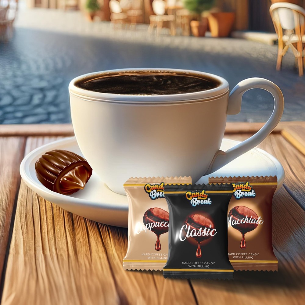 Candy Break Coffee Drops, Center Filled Hard Candy, Coffee Candy Individually...