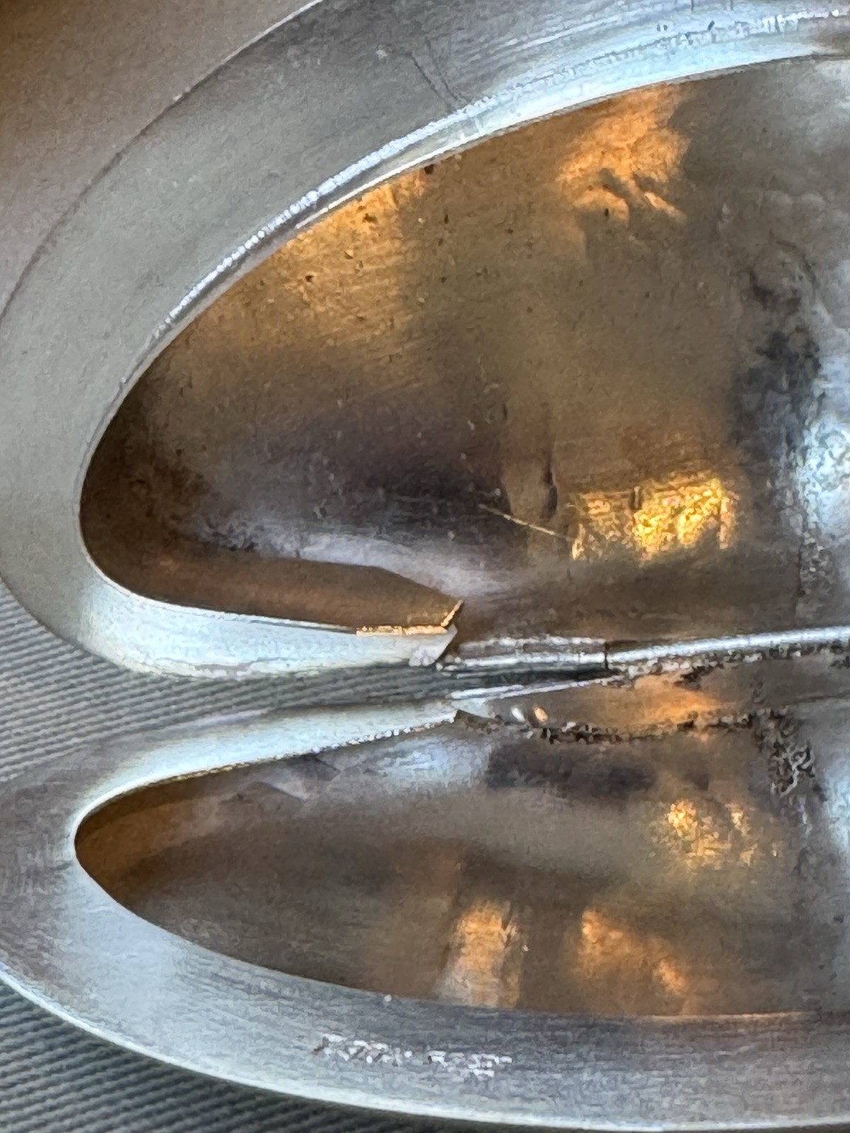 Antique Hallmarked Thailand? 90 Sterling Silver 4.25” Hinged Clam Shell Box