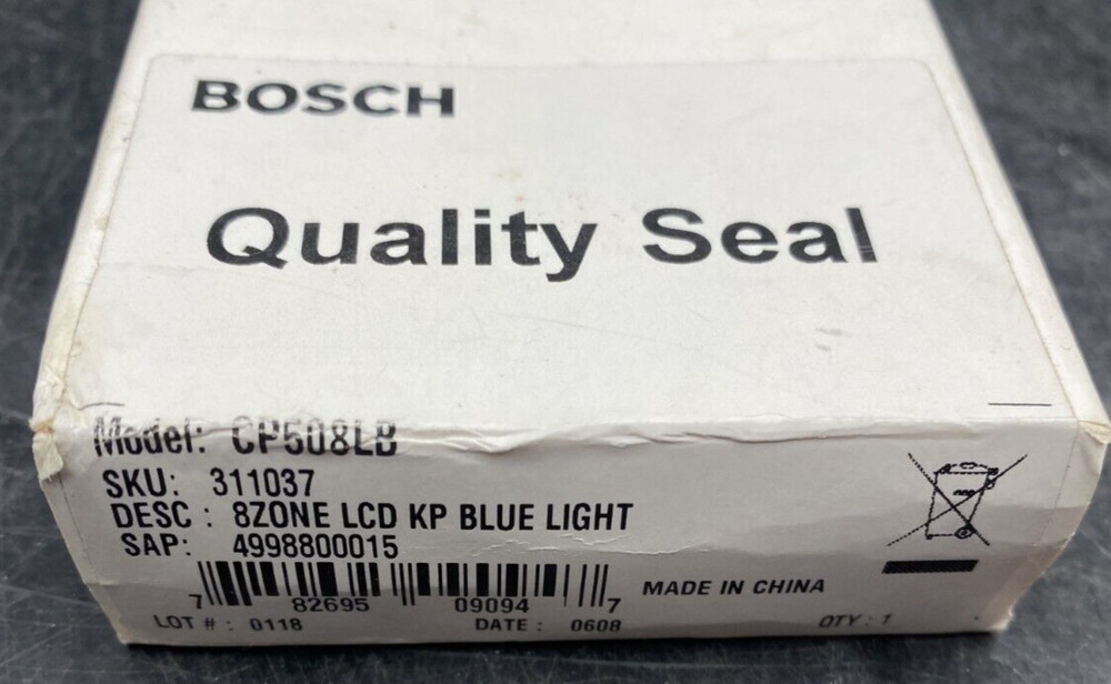 BOSCH CP508LB 8 Zone LCD KP Blue Light X1PC
