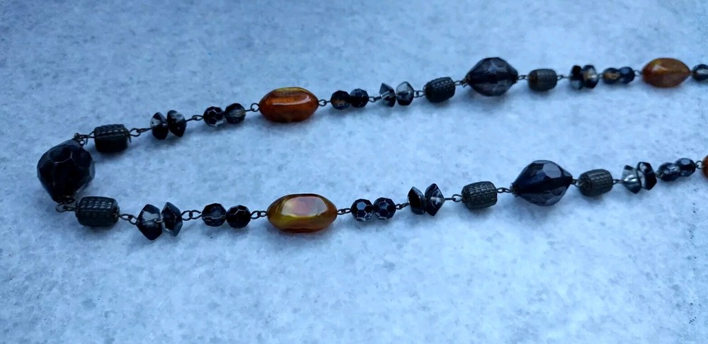 Long vintage plastic necklace
