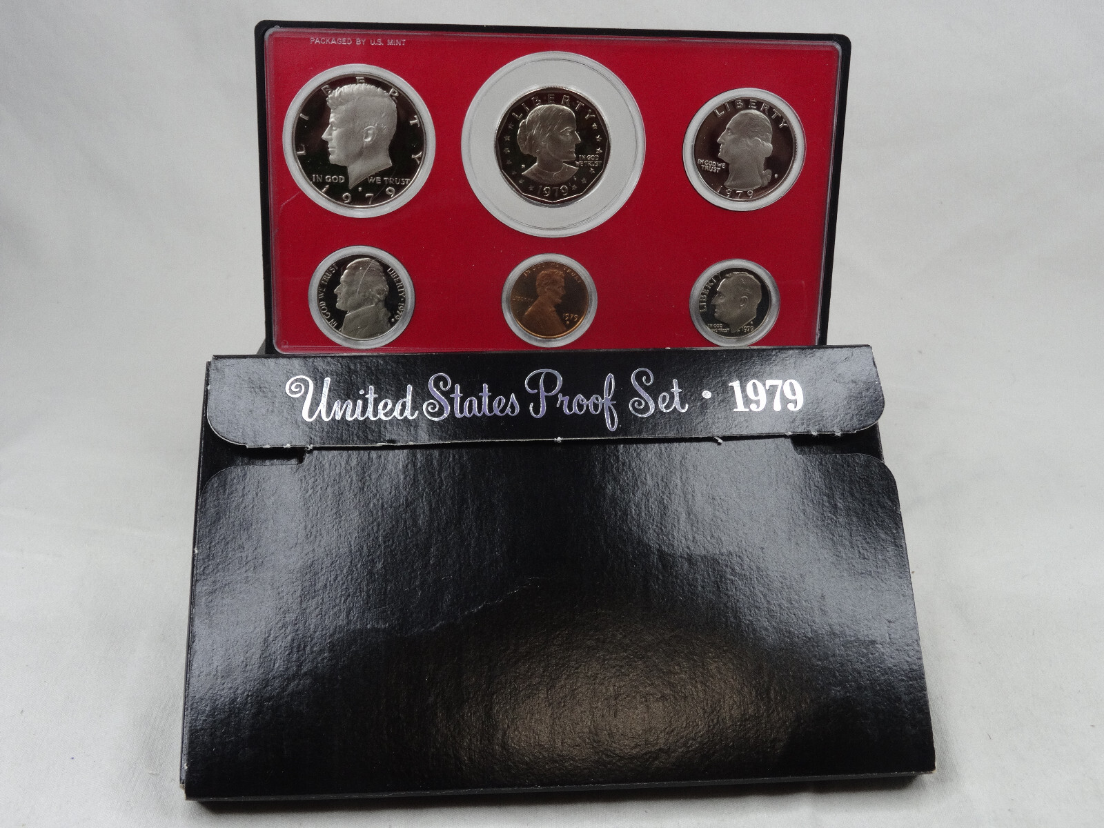 1970-1979 Lot of 10 US Mint Proof Sets Decade 57 Coins 40% Silver Kennedy OGP