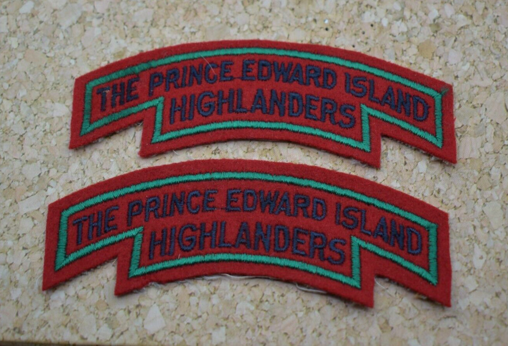 WW2 THE PRINCE EDWARD ISLAND HIGHLANDERS SHOULDER TITLE PATCH