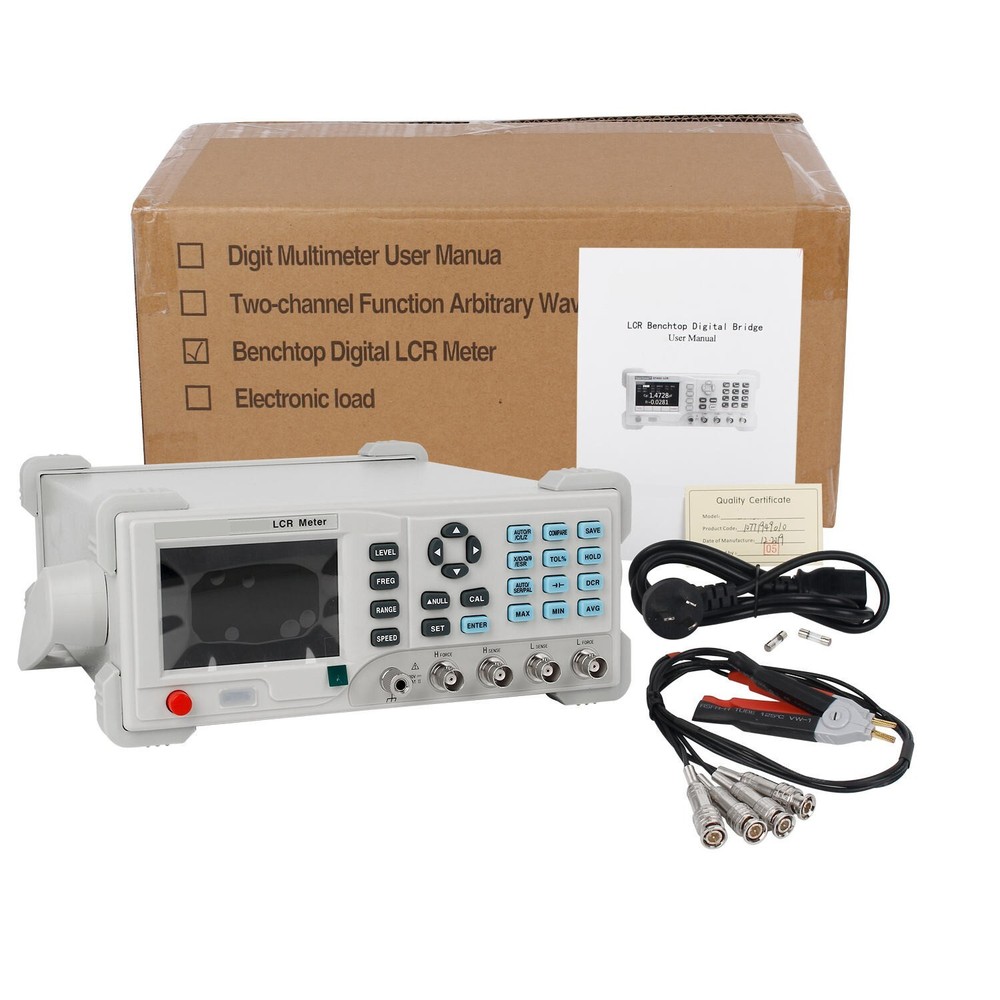 LCR Meter Benchtop Digital Bridge Data Logging Function Max Mini Average Value