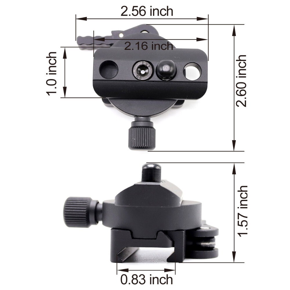 Multi_Function Bipod Adapter QD Picatinny Rail Mount Swivel Stud