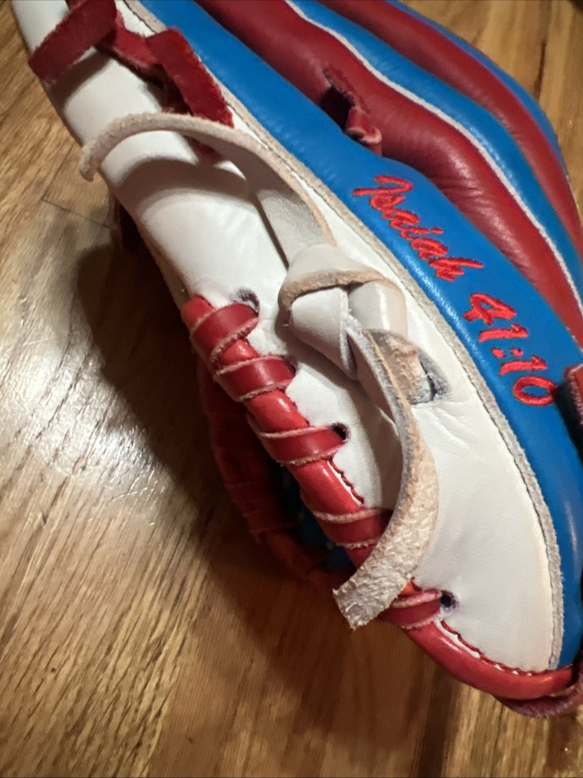 S3 Custom Baseball Glove – Red, White & Blue | 11.25” (Gently Used) 100% LEATHER