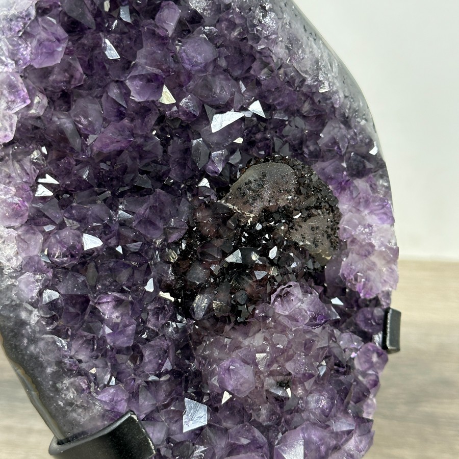 Unique Large Amethyst Cluster with Black Hematite Formation. MWS2529