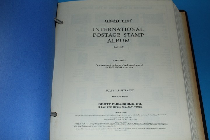 Scott International Blue Stamp Album 1940-1949 Pt 2A/2B Dustcover BlueLakeStamps