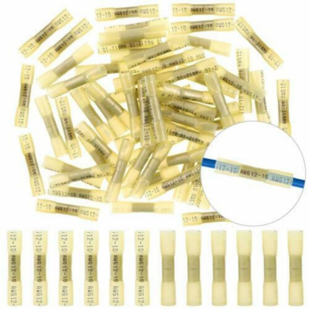 1000PCS Heat Shrink But Connectors Waterproof Electrical Wire Marine Butt Splice