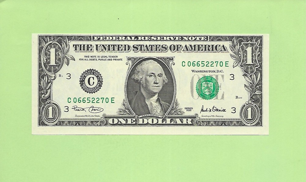 2001 ..UNCIRC $1  C 0665 2270 E  .... 2001 $1  C-E      NICE NOTE        FRN