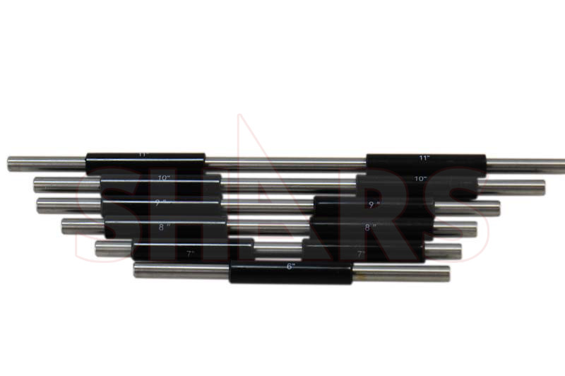 SHARS 6-12" Outside Micrometer Set W/Interchangeable Anvils Grad .0001" NEW R}
