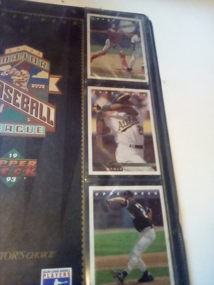 Vtg Mead MLB Upper Deck 1993 Three Ring Binder w/ 6 Inserts See Photos