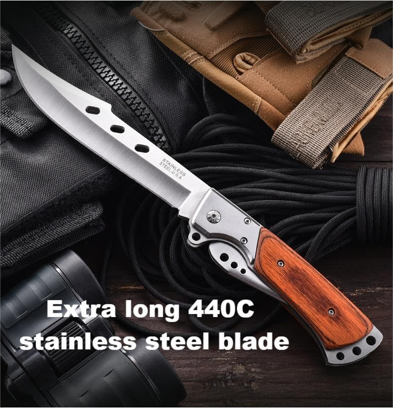 Long Blade Pocket Folding Knife - Sharp Survival Work Knives-Foldable 1 Knife