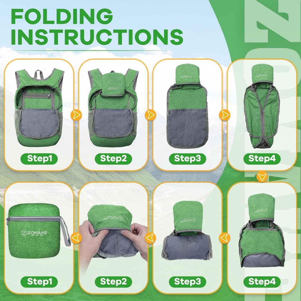 10L Ultra Lightweight Packable Backpack, Small Daypack Light Foldable Backpac...