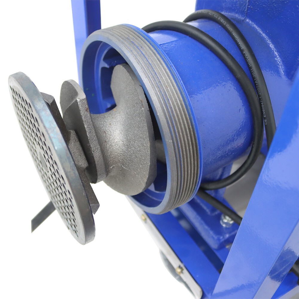 Commercial Electric Bone Crusher & Meat Grinder 220V Movable Feed Processer