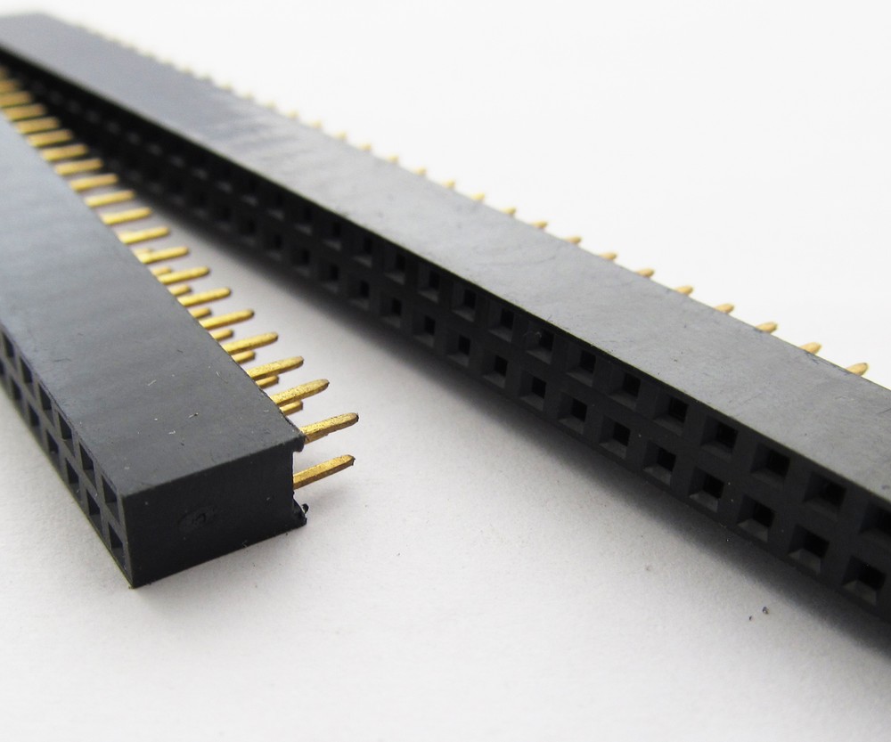 4pcs Double Row 2x 40pin Female 2.54mm Pitch Flat PCB Panel Breakable Pin Header