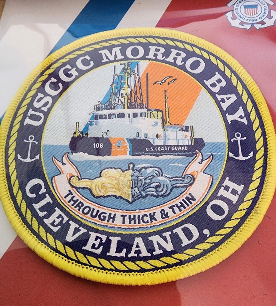 4" COAST GUARD CUTTER USCGC MORROW BAY HOOK & LOOP  PATCH