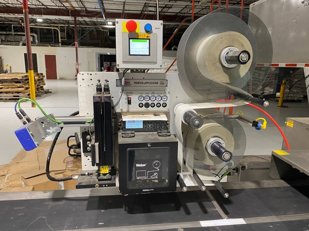 System Packaging 900-24 3B Labeler, 2020 - Weber Box Label Printer/Applicator...