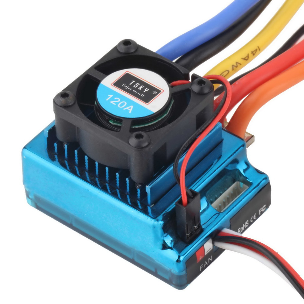 120A Sensored Brushless ESC Speed Controller for RC Car Crawler