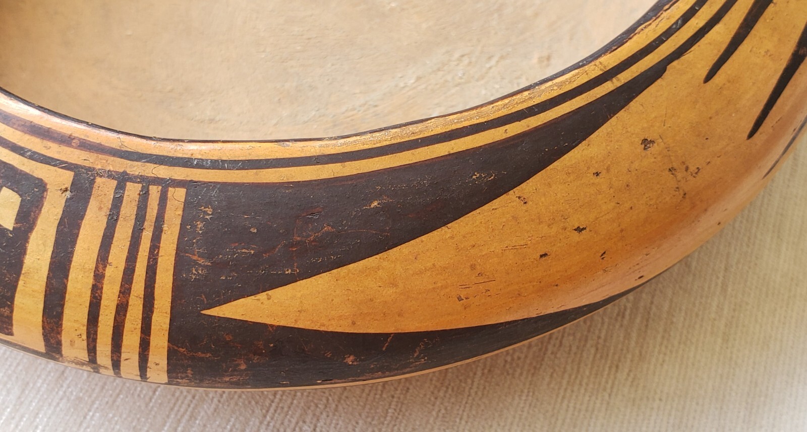 Antique Hopi Pottery Bowl Native American Indian Pot