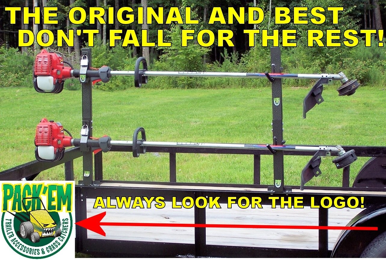 2-Place Lockable Trimmer Landscape Trailer Rack - OPEN  PK-6S/PK-6S2