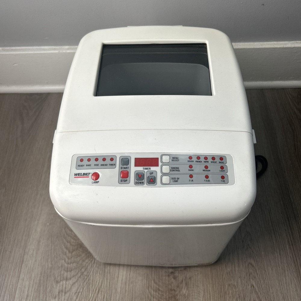 Welbilt The Bread Machine Maker ABM600 White 2lb Loaf Automatic Tested Working