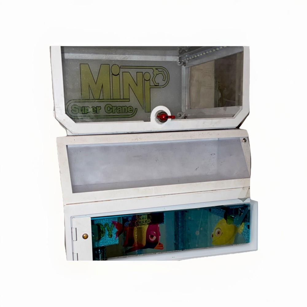 Mini Super Crane Claw Machine Arcade Game White Fish Theme